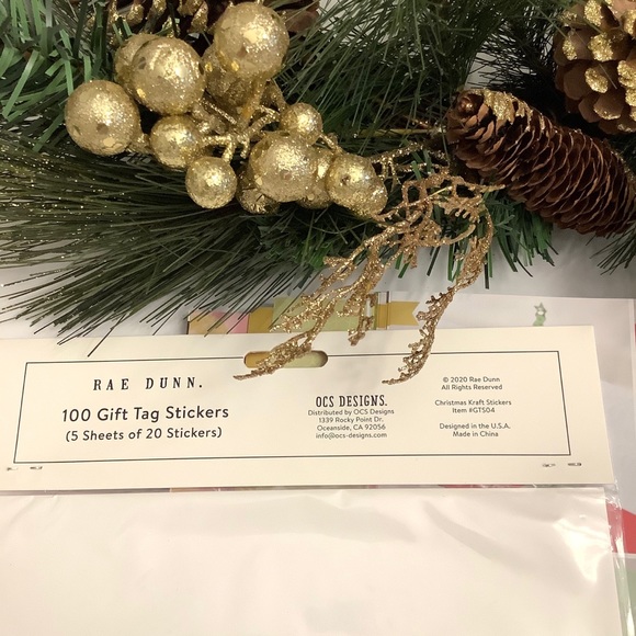 New Rae Dunn 100 Christmas Gift Tag Sticker - Picture 3 of 3